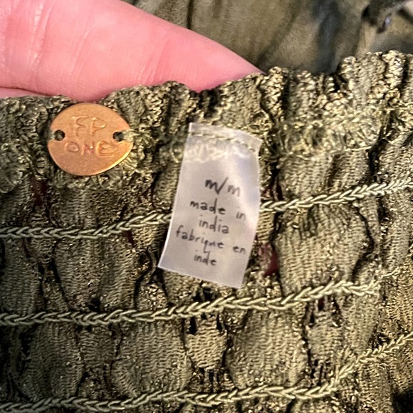 Free People Green Olive Sparrow Adella Camisole NWT Size Medium - Picture 8 of 9